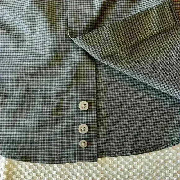 ✨Kenneth Cole AWEARNESS non-iron slim fit shirt gray and black - Picture 3 of 7